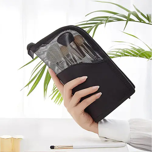 Wholesale Makeup Brush Bag | Water-Resistant Vertical Stand-Up Organizer for Beauty Tools